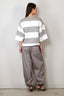 Johny - Top - Louise - Grey / White