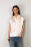Vince - Blouse - Cap Slv Ruched Bk Blouse - Chiffon