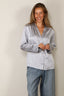 Forte_Forte - Blouse - Silk Satin Shirt Without Scarf - Grey