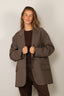 Tibi - Blazer - Tropical Wool Liam Blazer - Dark Stone
