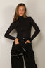 RÓHE- Top - Fine Merino Turtleneck - Anthracite Melange