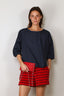 Suzie Kondi - Top - Saria Solid Cotton Poplin- Navy