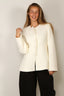 RÓHE - Blazer - Bouclé Shaped Blazer - Cream