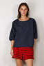 Suzie Kondi - Top - Saria Solid Cotton Poplin- Navy
