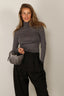 RÓHE - Top - Fine Merino Turtleneck - Mid Grey Melange