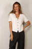 Lisa Yang - Top - Helly - Cream