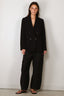 Vince - Blazer - Crepe Double Breasted Blazer - Black