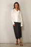 RÓHE - Top - Double Breasted Silk Top - Cream