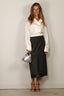 RÓHE - Rok - Boxer Detailed Skirt - Dark Grey Melange