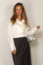 RÓHE - Top - Double Breasted Silk Top - Cream