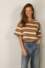 BYLOTTE Studios - T-Shirt - Olsen Tee - Brown Striped