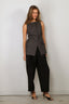 RÓHE - Gilet - Boat Neck Waistcoat - Dark Grey Melange