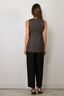 RÓHE - Gilet - Boat Neck Waistcoat - Dark Grey Melange