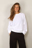 Tibi - Sweater - Light Weight Sweatshirting Crewneck Sweatshirt - White