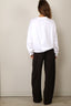 Tibi - Sweater - Light Weight Sweatshirting Crewneck Sweatshirt - White