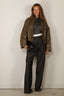 RÓHE - Jacket - Leather Blouson Jacket - Taupe