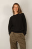 Tibi - Sweater - Light Weight Sweatshirting Crewneck Sweatshirt - Black