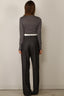 RÓHE - Top - Fine Merino Long Sleeve - Mid Grey Melange