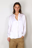 Vince - Blouse - Band Collar Blouse - Optic White