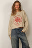 Golden Goose - Sweater - Journey W's Garment Dyed Oversized Crop Sweatshirt Cotton Fleece - Fields of RYE