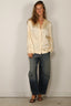 Forte_Forte - Blouse - Silk Satin Shirt Without Scarf - Ivory