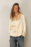 Forte_Forte - Blouse - Silk Satin Shirt Without Scarf - Ivory