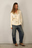Forte_Forte - Blouse - Silk Satin Shirt Without Scarf - Ivory