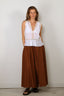 Forte_Forte - Rok - Cotton Popline Long Skirt - Chocolate