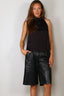 Forte_Forte - Top - Envers Satin Turtleneck Sleeveless Top - Notte
