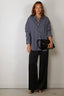 Forte_Forte - Broek - "The Lotus" Fluid Jacquard High Waist Pants - Notte