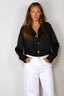 Forte_Forte - Jacket - "The Lotus" Fluid Jacquard Pajama Jacket - Notte
