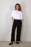 RÓHE - Broek - Cropped Wide Leg Trousers - Black