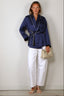 Forte_Forte - Jacket - "Le Club" Print Envers Satin Robe De Chambre - Notte