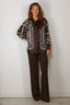 Nili Lotan - Blouse - Alfie - Brown / Ivory Bandana Print