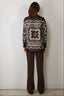 Nili Lotan - Blouse - Alfie - Brown / Ivory Bandana Print