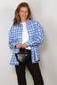Tibi - Blouse - Otis Check Oversized Shirt - Blue Multi