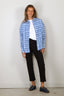 Tibi - Blouse - Otis Check Oversized Shirt - Blue Multi