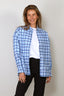 Tibi - Blouse - Otis Check Oversized Shirt - Blue Multi