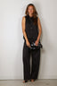 Vince - Broek - High Waist Elastic Back Cotton Trouser - Ink