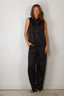 Vince - Broek - High Waist Elastic Back Cotton Trouser - Ink