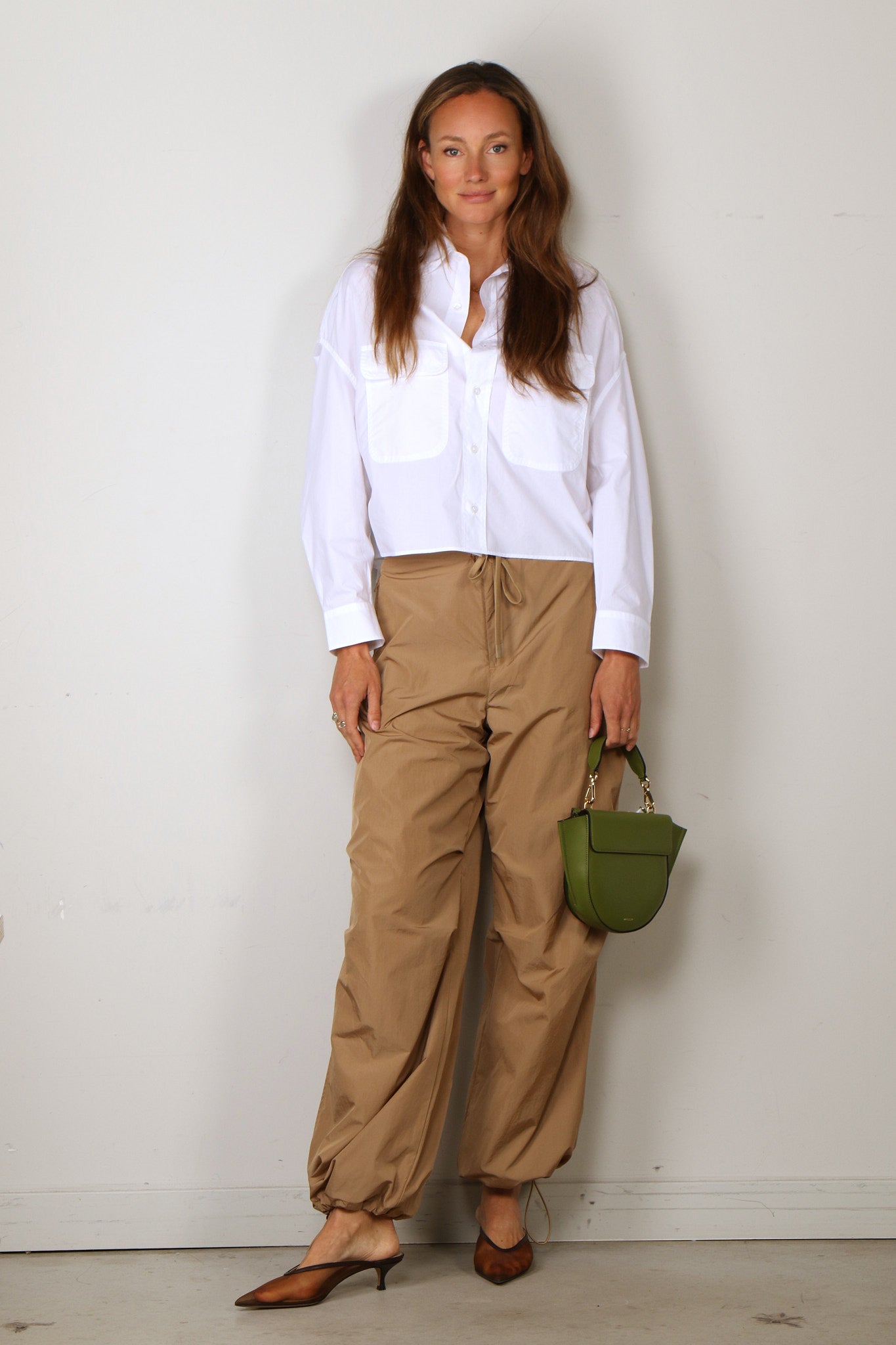 【希少】 90s POLO RL cotton parachute pants Shop Ralph Lauren - Broek - Parachute Pant - Cafe Tan - BYLOTTE