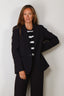 Forte_Forte - Blazer - Matt Envers Satin Jacket - Notte