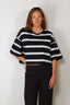BYLOTTE Studios - T-Shirt - Olsen Tee - Navy / White / Bordeaux