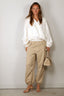 Denimist - Broek - Cropped Cargo - Khaki Sand