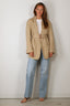 Denimist - Blazer - Deconstructed Blazer With Belt - Khaki