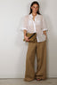 Forte_Forte - Broek - Fluid Cotton Twill Wide Leg - Cumino
