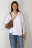 Vince - Blouse - Band Collar Blouse - Optic White