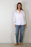 Vince - Blouse - Band Collar Blouse - Optic White