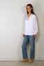 Vince - Blouse - Band Collar Blouse - Optic White