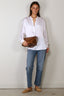 Vince - Blouse - Band Collar Blouse - Optic White